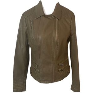 Black Rivet Brown Moto Jacket